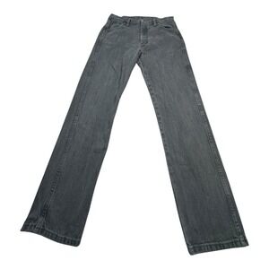 Wrangler Jeans Mens Charcoal Wash Straight Leg Denim Pants Size 32x32